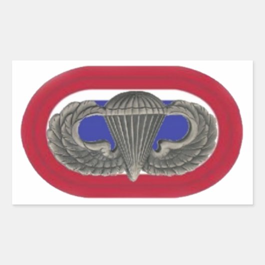 82E AIRBORNE JUMP WINGS/OVAL STICKERS (Devant)