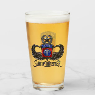 82e Airborne Jumpmaster 16 oz Pint Glass Glas