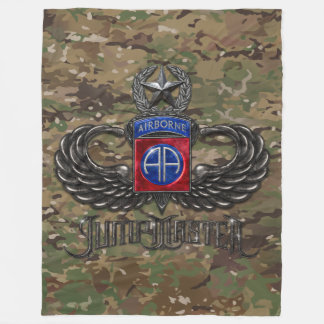 82e Airborne Jumpmaster Camo Fleece Deken