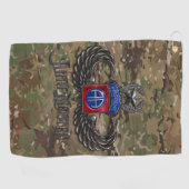 82e Airborne Jumpmaster Camo Golfhanddoek (Horizontaal)