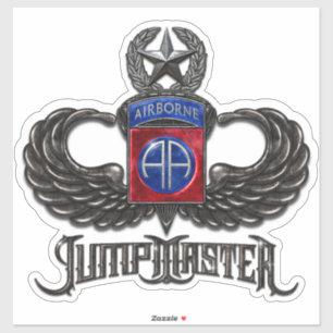 82e Airborne Jumpmaster Custom-Cut Vinyl Sticker