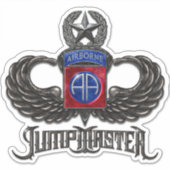 82e Airborne Jumpmaster Custom-Cut Vinyl Sticker (Voorkant)