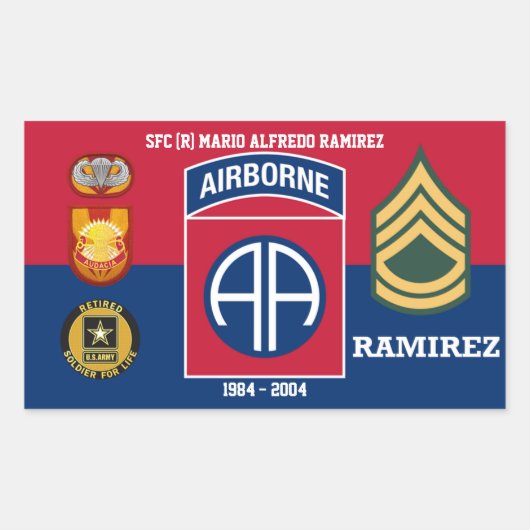 82E AIRBORNE SOLDAAT FOR LIFE STICKER (Voorkant)