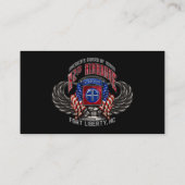 82e Airborne Zwart Visitekaartje (Achterkant)