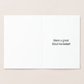 82e anniversaire : audacieux "82 ans !" Carte Gold (Intérieur)