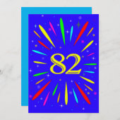 82e anniversaire de fête Invitation Explosion (Devant / Derrière)