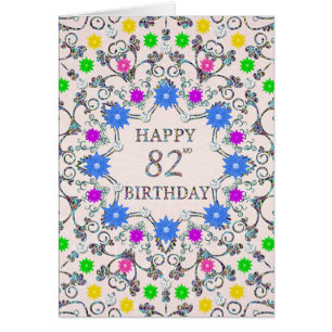 82e anniversaire Fleurs Abstraites