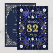 82e anniversaire invitation de fête avec des masse (Devant / Derrière)