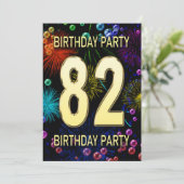 82e anniversaire Invitation fête feux d'artifice (Debout devant)