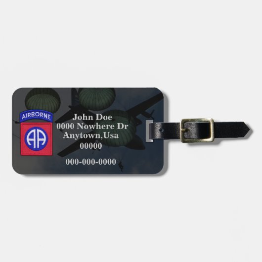 82e bagagelabel voor patches in de luchtafdeling (Voorkant horizontaal)