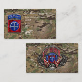 82e Carte de visite Camo personnalisable aéroporté (Devant / Derrière)