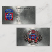 82e Carte de visite métallique personnalisable aér (Devant / Derrière)