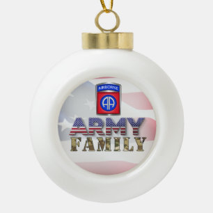 82e familie van de Airborne Division Army Keramische Bal Ornament