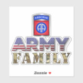 82e familie van de Airborne Division Army Sticker (Vel)