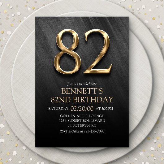 82e Invitation d'anniversaire