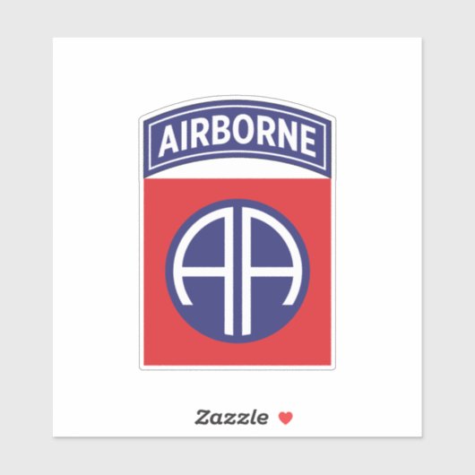 82e Luchtlandingsdienstbadge Sticker (Vel)