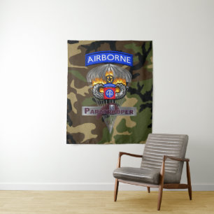 82e Luchtlandingsdivisie Silver Chute Veteran Wandkleed