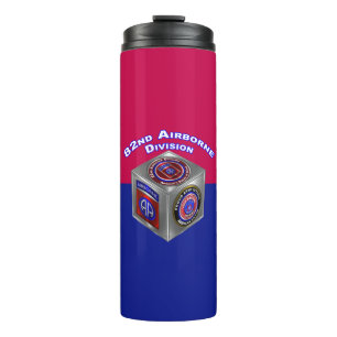 82e Luchtlandingsdivisie Stalen Kubus Ontwerp Thermosbeker