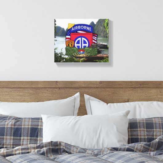 82e Luchtlandingsdivisie Vietnam Oorlogsveteranen Canvas Afdruk (Insitu (Slaapkamer))