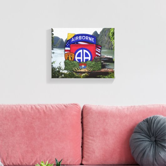 82e Luchtlandingsdivisie Vietnam Oorlogsveteranen Canvas Afdruk (Insitu (Woonkamer))