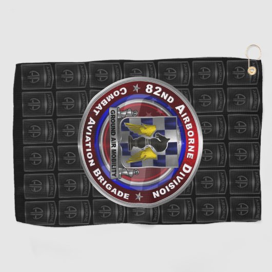 82e Luchtvaartdivisie Combat Aviation Brigade Golfhanddoek (Horizontaal)