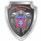 82e luchtverkeersdivisie Schild Sticker (Voorkant)