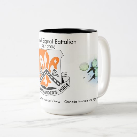 82e Signal Battalion Historic Coffee Mok #1 (Voorkant rechts)