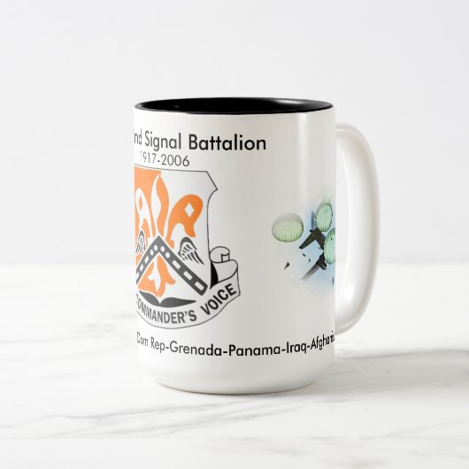 82e Signal Battalion Historic Coffee Mok #1 (Voorkant rechts)