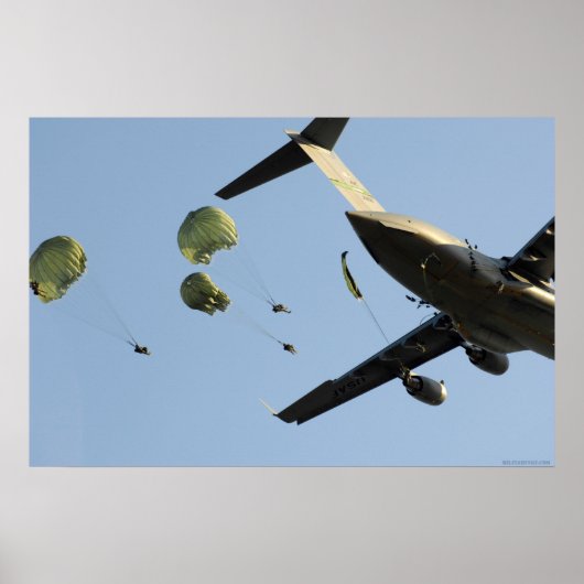 82e sprong in de lucht vanaf C-17-Poster Poster (Voorkant)
