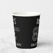 82e verjaardag: Art Deco Style + aangepaste naam Papieren Bekers (Links)