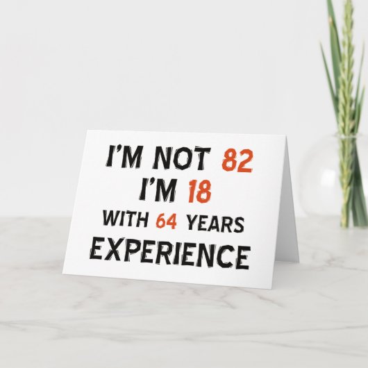 82e verjaardag design kaart (Voorkant)