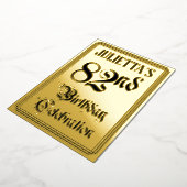 82e verjaardag Partij — Elegant Manuscript + de Na Folie Uitnodiging (Gedraaid)