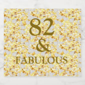 82e verjaardag sparkling wijnetiket (Enkel label)