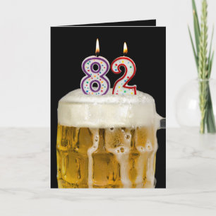 82e verjaardag zwarte bier kaart