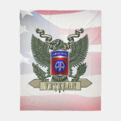 82e Veteraan, divisie Luchtvaart Fleece Deken (Voorkant)