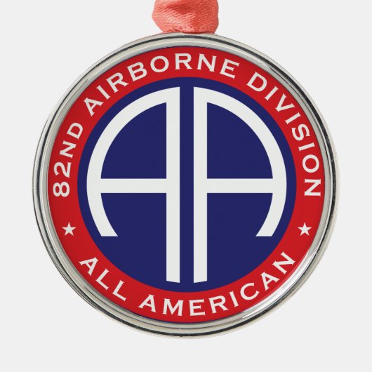82nd Airborne Division All American Casual Patch Metalen Ornament (Voorkant)