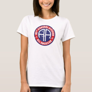 82nd Airborne Division "All American" Grunge Vrouw T-shirt