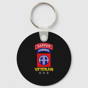 82nd Airborne Shirt - 82nd Airborne Sapper Veteraa Sleutelhanger