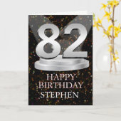 82nd Birthday Spotlights Voeg een naam toe Kaart (Gele Bloem)