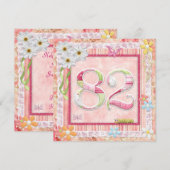 82ste verjaardag scrapbooking stijl kaart (Voorkant / Achterkant)