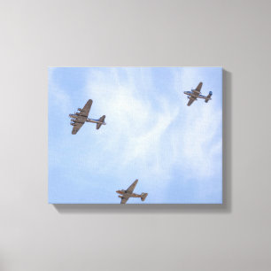 8355- Tweede Wereldoorlog vliegtuigen Canvas Afdruk