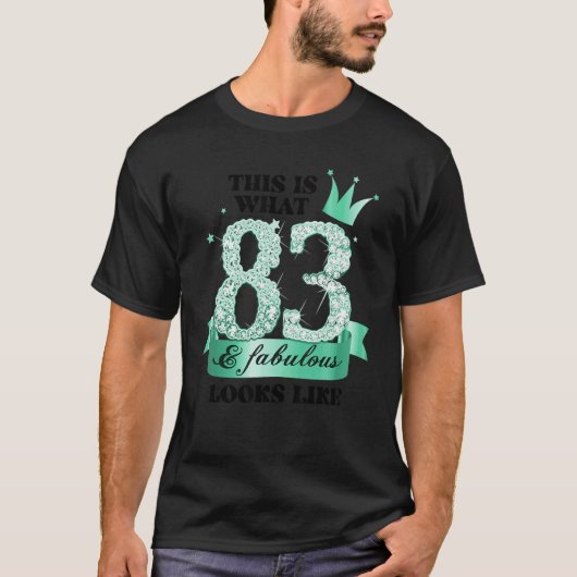 83 & Fabulous I Turquoise White Party Group Photo T-shirt (Voorkant)