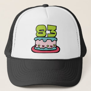 83-jarige verjaardagskaart trucker pet