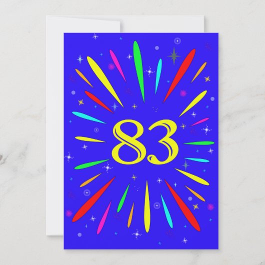 83e anniversaire de fête Invitation Explosion (Devant)