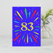 83e anniversaire de fête Invitation Explosion (Debout devant)
