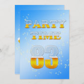 83e anniversaire invitation à la fête avec bière (Devant / Derrière)