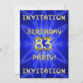 83e invitation de fête d'anniversaire (Devant)