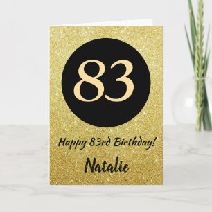 83e Joyeux Anniversaire Carte de Parties scintilla
