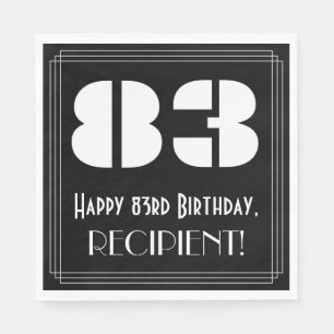 83e verjaardag: Art Deco Geïnspireerde look "83" + Servet