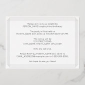 83e verjaardag — Art Deco Style "83" + Naam Folie Uitnodiging (Achterkant)